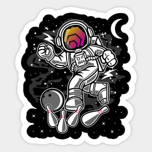 Astronaut Bowling HEX Coin To The Moon HEX Crypto Token Cryptocurrency Blockchain Wallet Birthday Gift For Men Women Kids Sticker